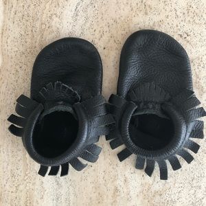 Freshly Picked Black Moccasins for Kids